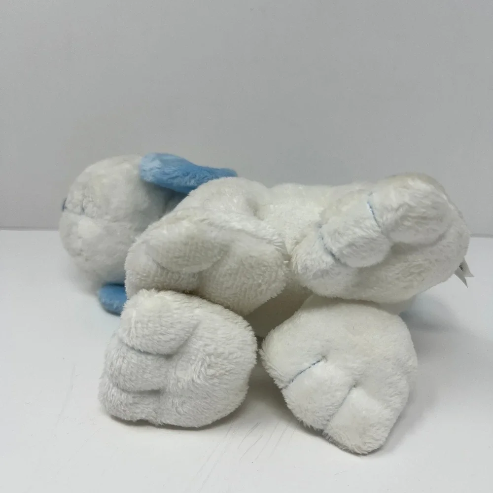 Walmart White Puppy Plush Blue Heart Nose Spotted Eye Dog‎ Stuffed Animal 7